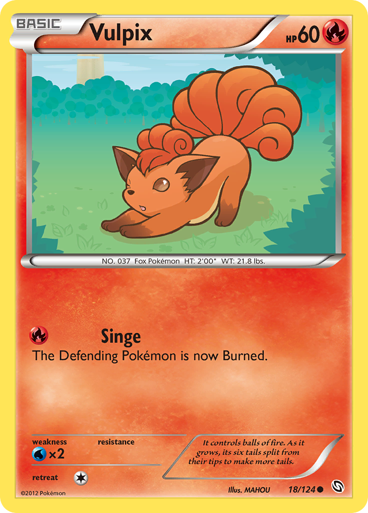 Vulpix (18/124) - Dragons Exalted Pokémon Card