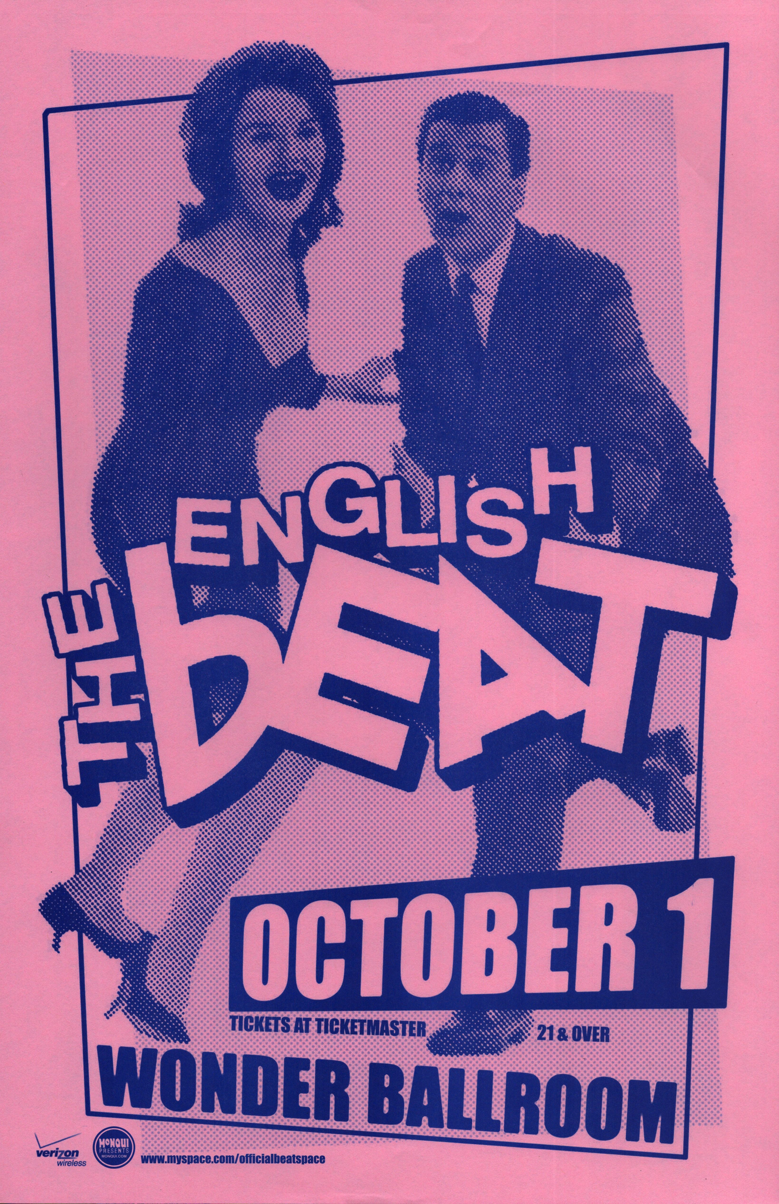 MXP-140.26 English Beat Wonder Ballroom 2009 Concert Poster