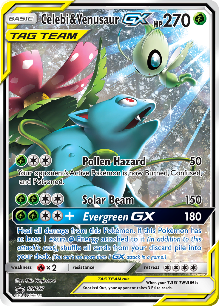 Celebi & Venusaur GX (SM167) - SM Black Star Promos Pokémon Card