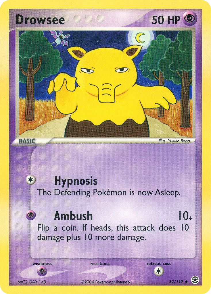 Drowzee (32/112) - FireRed & LeafGreen Pokémon Card