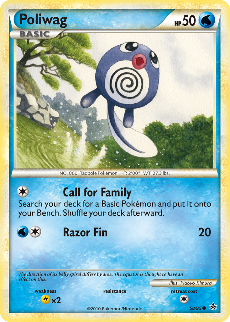 Poliwag (58/95) - HS—Unleashed Pokémon Card