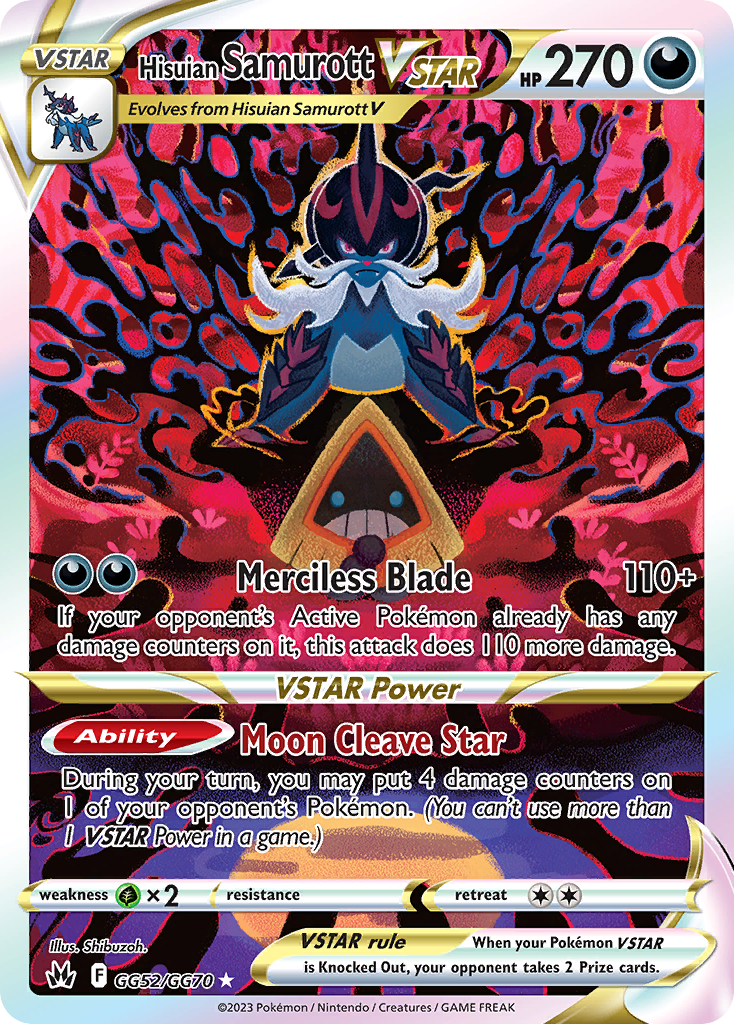 Hisuian Samurott VSTAR (GG52) - Crown Zenith Galarian Gallery Pokémon Card