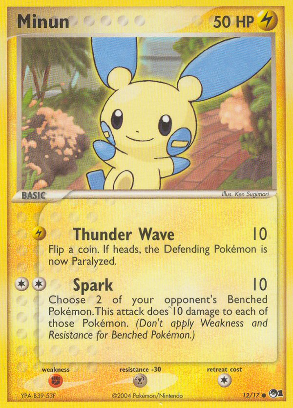 Minun (12/17) - POP Series 1 Pokémon Card