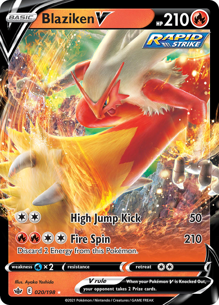 Blaziken V (20/198) - Chilling Reign Pokémon Card