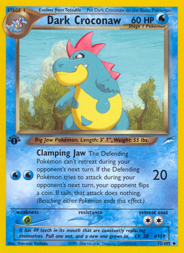 Dark Croconaw (32/105) - Neo Destiny Pokémon Card