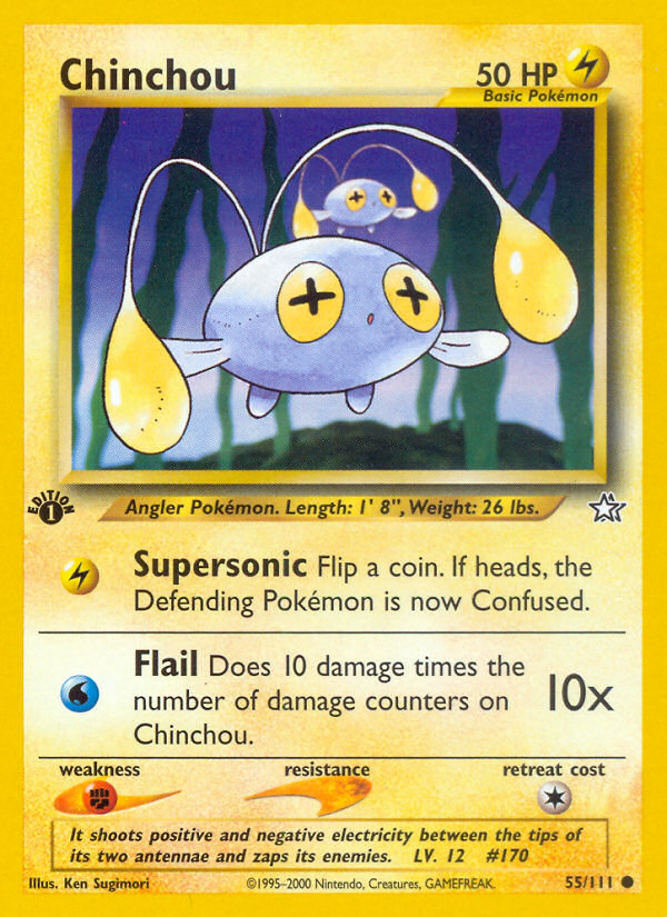 Chinchou (55/111) - Neo Genesis Pokémon Card