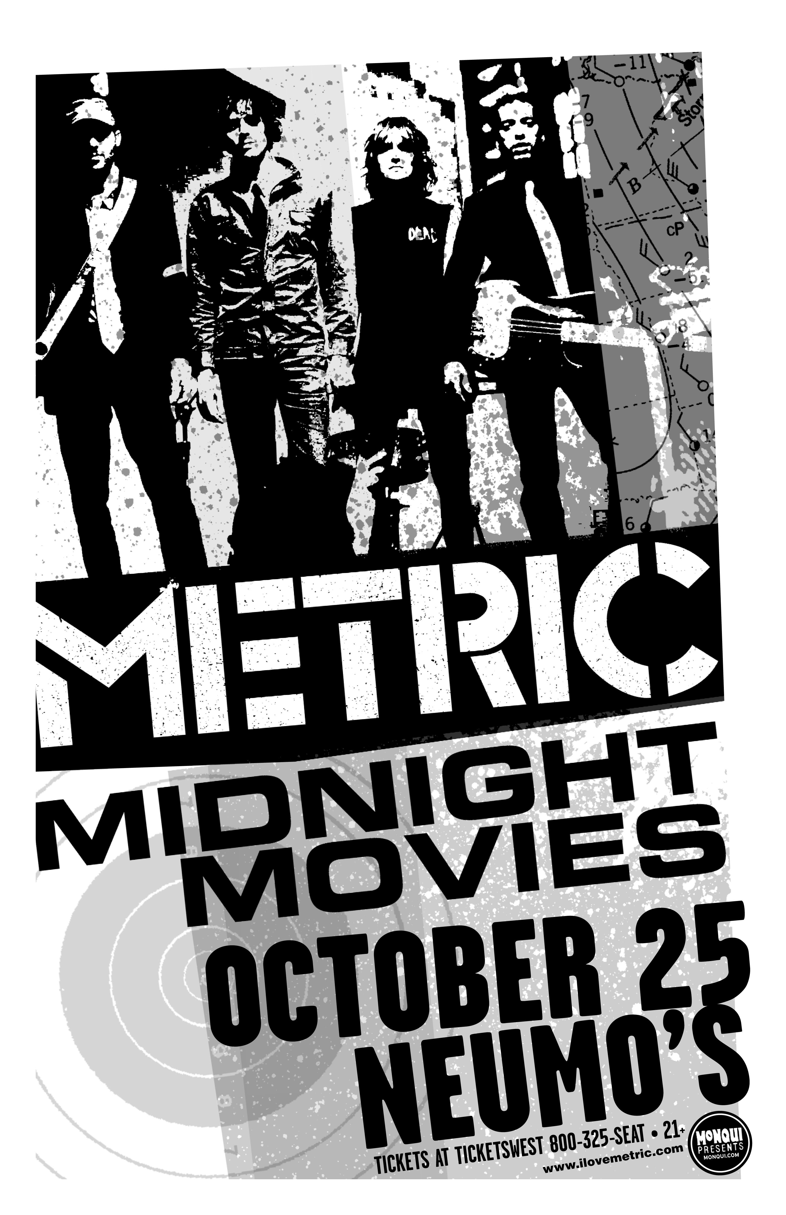 MXP-142.25 Metric 2005 Neumos  Oct 25 Concert Poster
