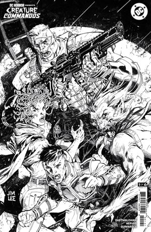 DC Horror Presents: Creature Commandos #1 (Cvr D Inc 1:25 Jim Lee Black & White Card Stock Variant)