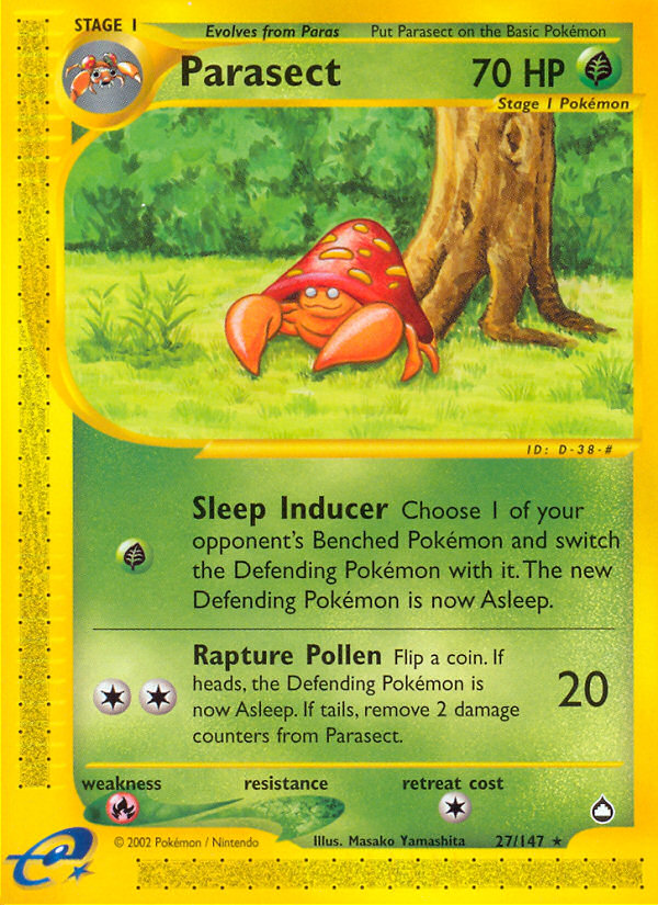 Parasect (27/147) - Aquapolis Pokémon Card