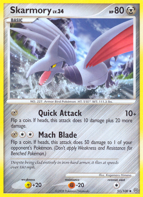 Skarmory (51/100) - Stormfront Pokémon Card