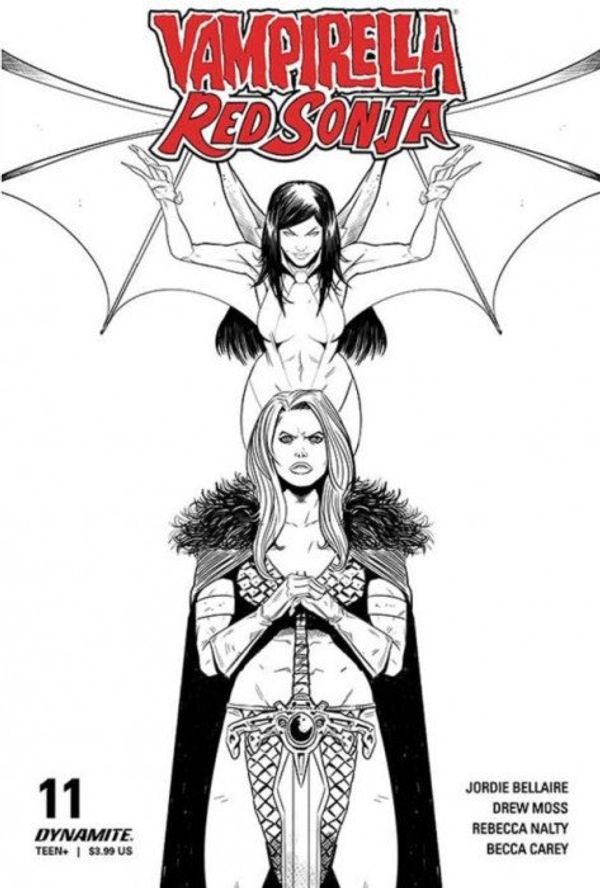 Vampirella/Red Sonja #11 (10 Copy Moss B&w Cover)