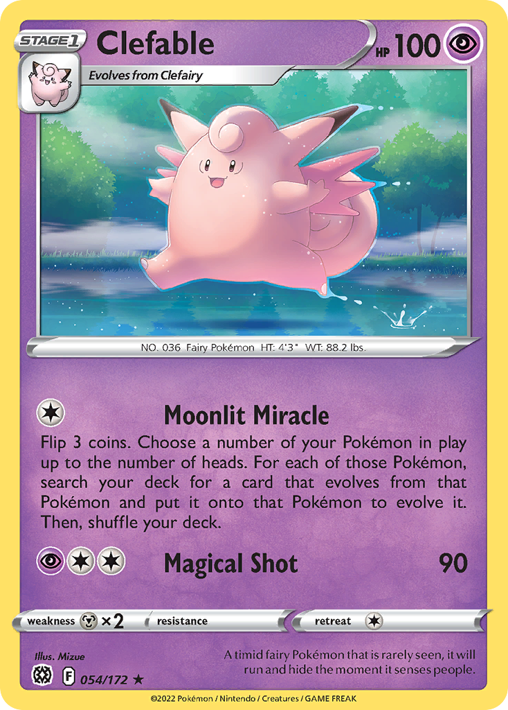 Clefable (54/172) - Brilliant Stars Pokémon Card