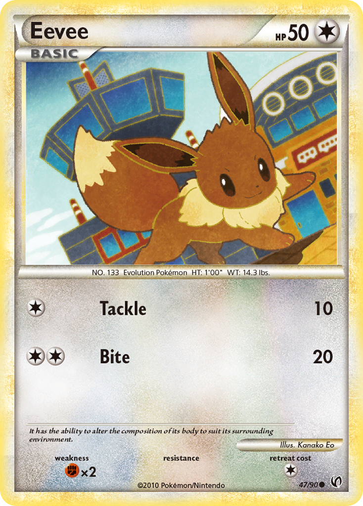 Eevee (47/90) - HS—Undaunted Pokémon Card