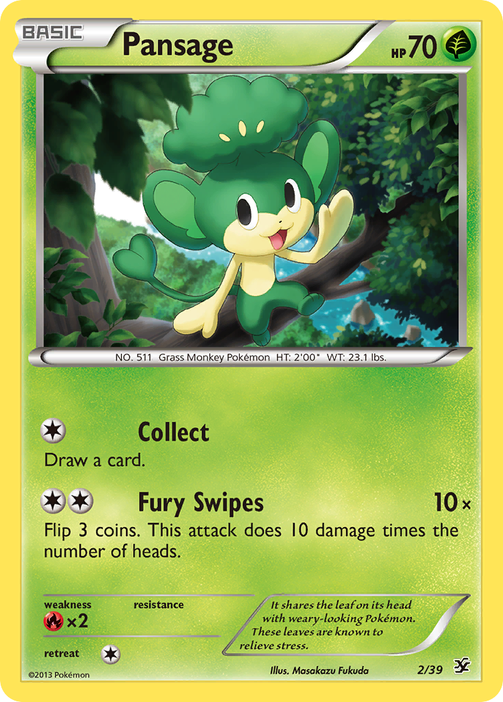 Pansage (2/39) - Kalos Starter Set Pokémon Card