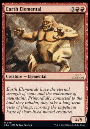 Earth Elemental (Magic 30th Anniversary Edition) Trading Card