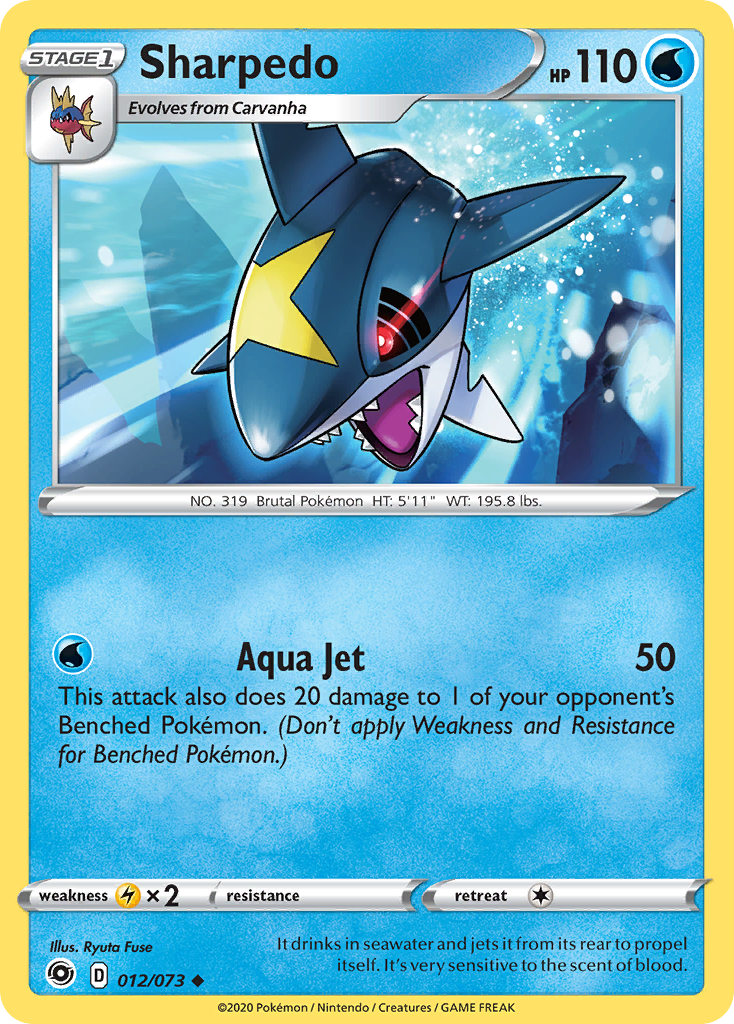 Sharpedo (12/73) - Champion's Path Pokémon Card