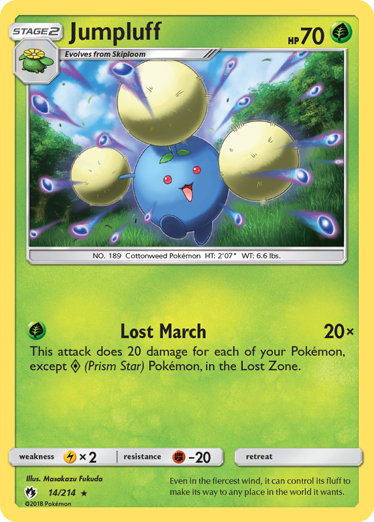 Jumpluff (14/214) - Lost Thunder Pokémon Card