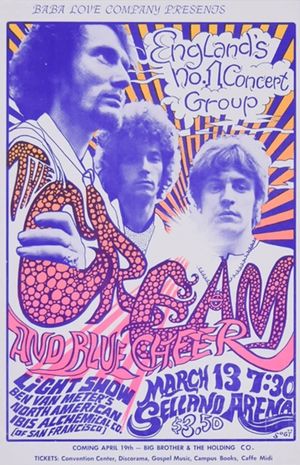 Cream Selland Arena Handbill 1968