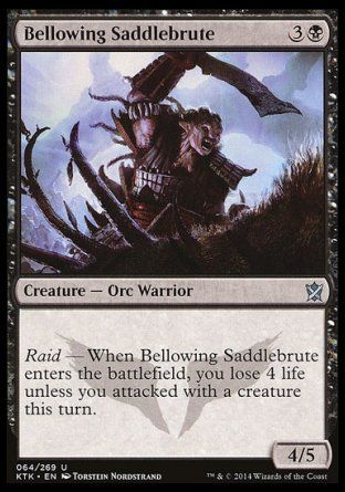 Bellowing Saddlebrute (Khans of Tarkir) Trading Card