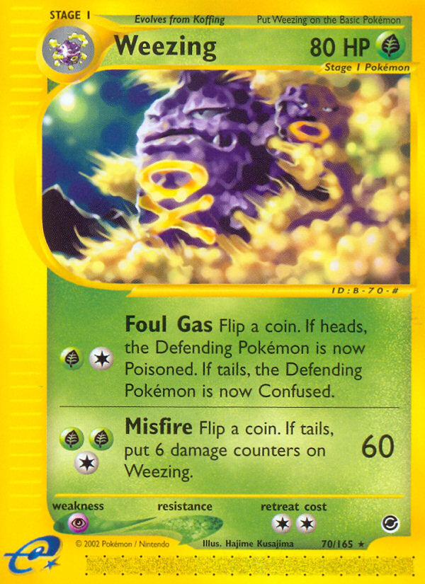 Weezing (70/165) - Expedition Base Set Pokémon Card