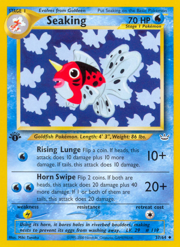 Seaking (37/64) - Neo Revelation Pokémon Card