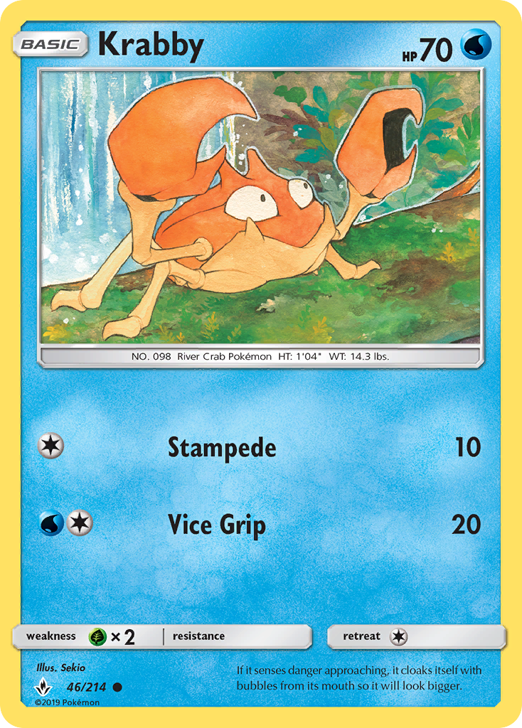 Krabby (46/214) - Unbroken Bonds Pokémon Card