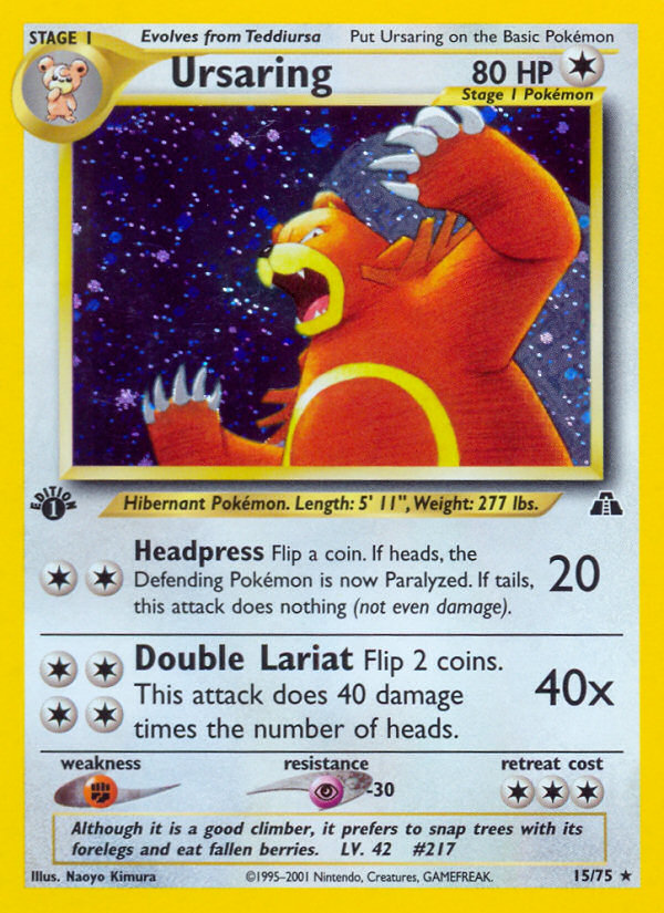 Teddiursa Pokémon Card