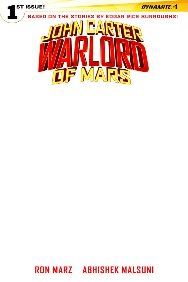 John Carter, Warlord of Mars #1 (Cover G Blank Authentix Variant)