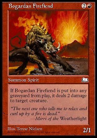 Bogardan Firefiend (Weatherlight) Trading Card