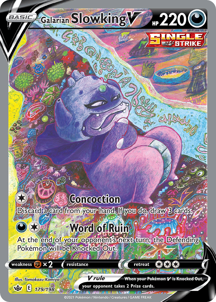 Galarian Slowking V (179/198) - Chilling Reign Pokémon Card