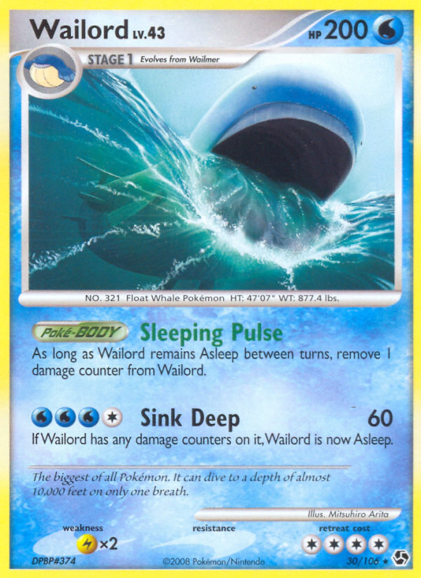 Wailord (30/106) - Great Encounters Pokémon Card