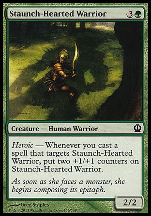 Staunch-Hearted Warrior (Theros) Trading Card