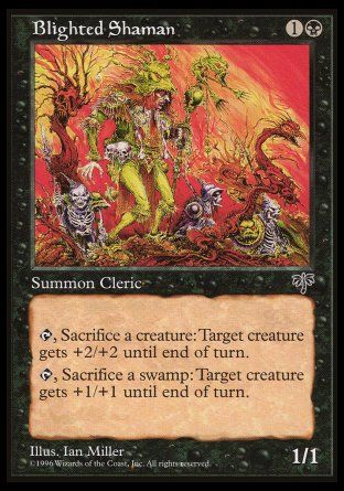 Blighted Shaman (Mirage) Trading Card