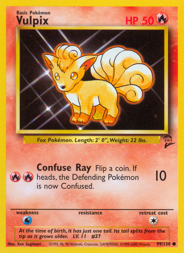 Vulpix (99/130) - Base Set 2 Pokémon Card