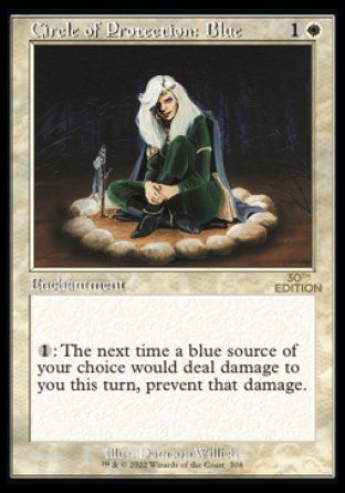 Circle of Protection: Blue (Magic 30th Anniversary Edition - Old Frame) Trading Card