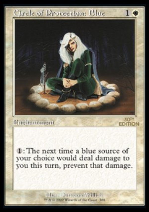 Circle of Protection: Blue (Magic 30th Anniversary Edition - Old Frame)