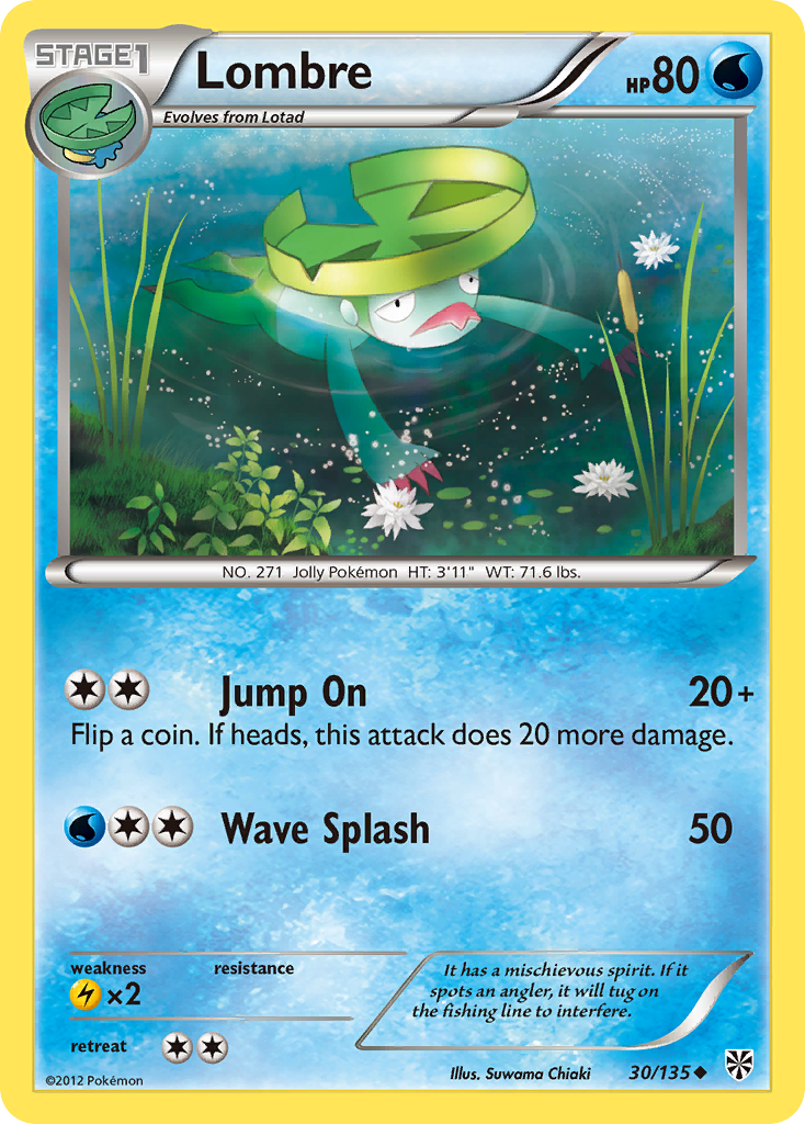 Lombre (30/135) - Plasma Storm Pokémon Card