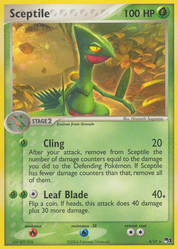 Sceptile (4/17) - POP Series 1 Pokémon Card