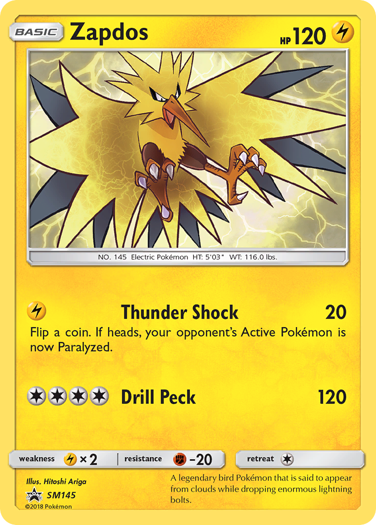 Zapdos (SM145) - SM Black Star Promos Pokémon Card