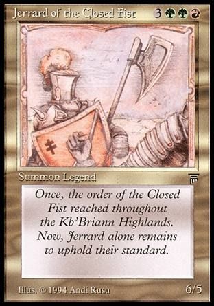 Jerrard of the Closed Fist (Legends) Trading Card