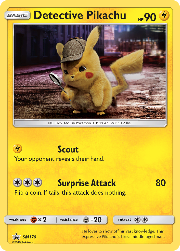 Detective Pikachu (SM170) - SM Black Star Promos Pokémon Card