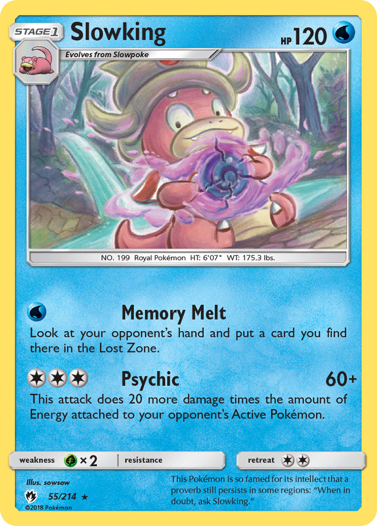 Slowking (55/214) - Lost Thunder Pokémon Card