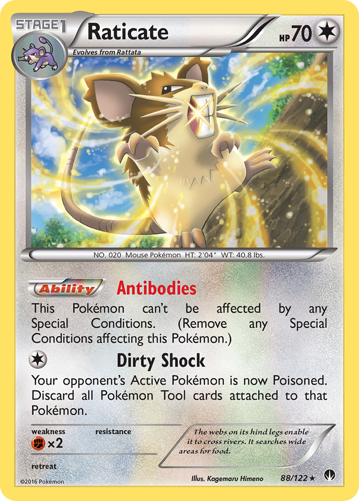 Raticate (88/122) - BREAKpoint Pokémon Card