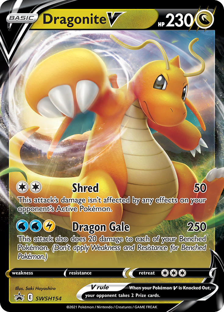 Dragonite V (SWSH154) - SWSH Black Star Promos Pokémon Card