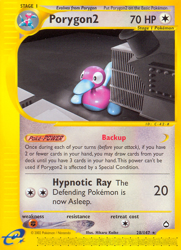 Porygon2 (28/147) - Aquapolis Pokémon Card