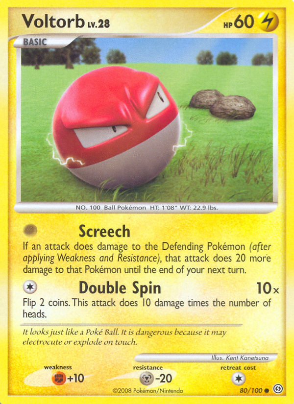 Voltorb (80/100) - Stormfront Pokémon Card