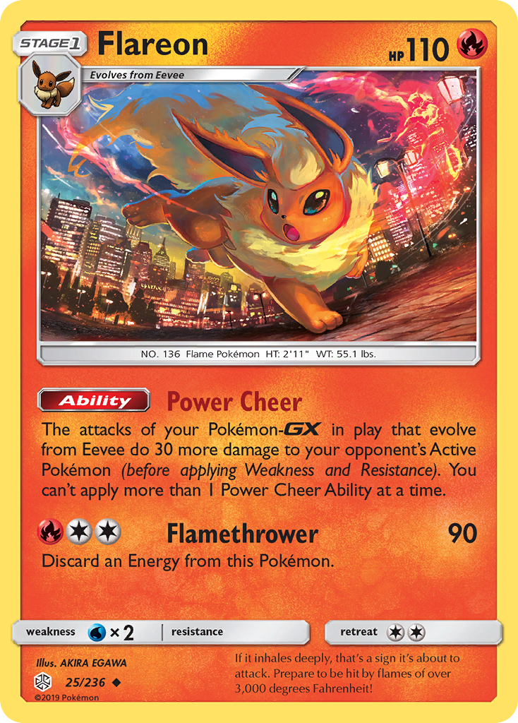 Flareon (25/236) - Cosmic Eclipse Pokémon Card