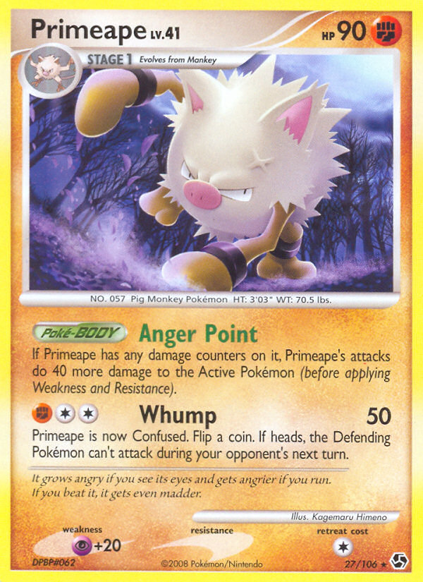 Primeape (27/106) - Great Encounters Pokémon Card