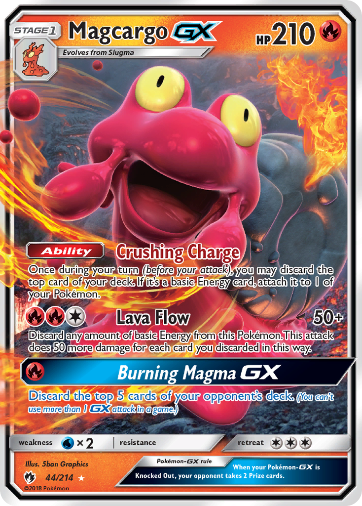 Magcargo GX (44/214) - Lost Thunder Pokémon Card