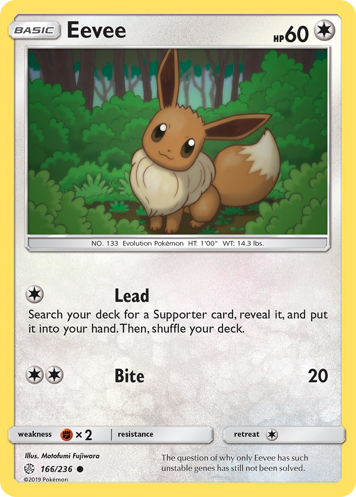 Eevee (166/236) - Cosmic Eclipse Pokémon Card